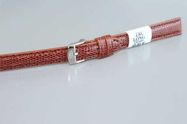 Bracelet De Montre Cuir ZRC 20 Mm – Marron Grain Alligator Fait Main NEUF