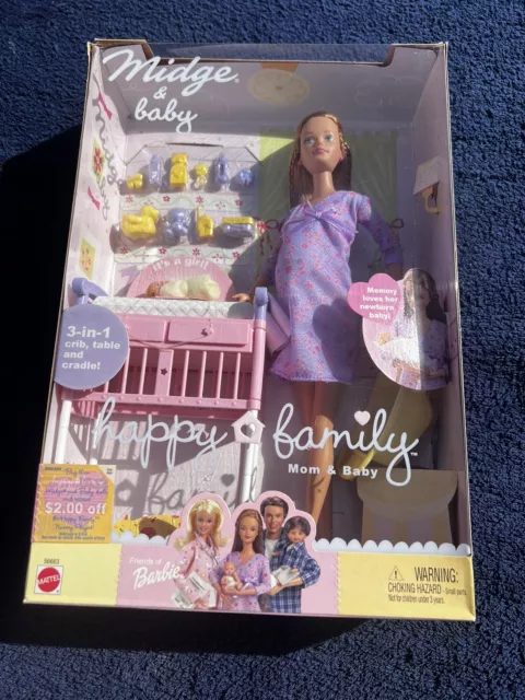 Mattel Happy Family Midge & Baby Barbie Doll - (56663) for sale online