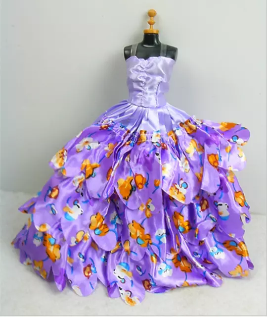 Popular Barbie Doll sized Clothes/Acessory-1 Fashion Dress-Best Sell Girl Gift@@