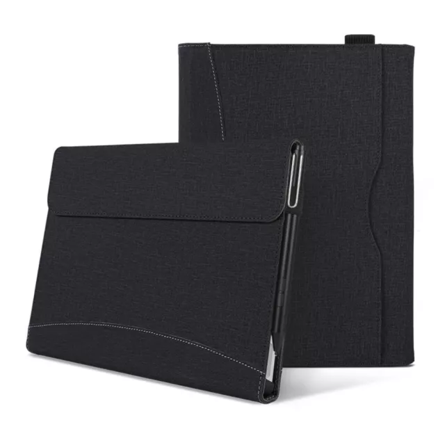 Tablet Hülle für Microsoft Surface Pro 9 Tasche Type Cover Stift Halter Schwarz