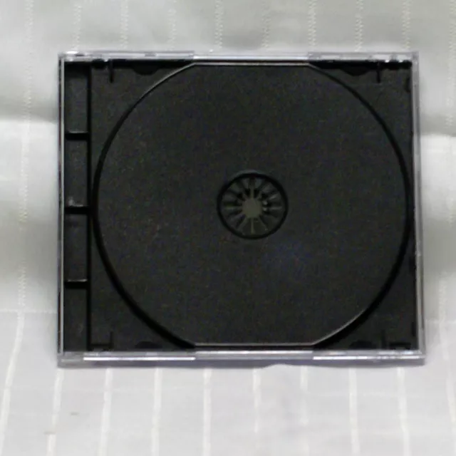 25 Standard 10.4 mm Jewel Case Single CD DVD Disc Storage Assembled Black Tray