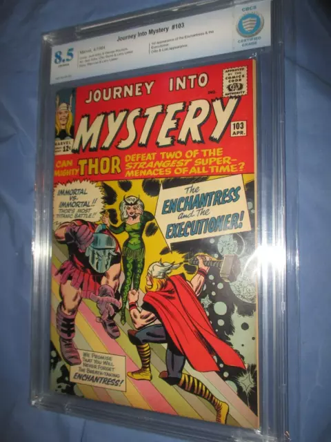 JOURNEY INTO MYSTERY #103 CBCS/CGC 8.5  ~ 1st Enchantress 1964 THOR