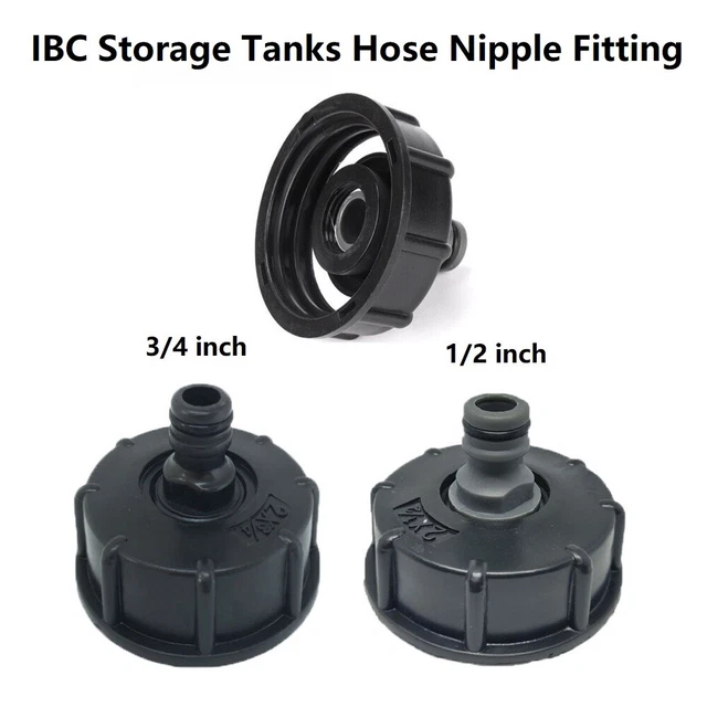 IBC Tankdeckel Mit Doppel-Messinghahn – 1/2 Zoll Anschluss Für Regentonnen & Tanks
