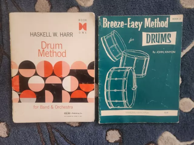 Breeze Easy for Drums and Haskell Harr Drum Method - Music Books - 2 Used Books