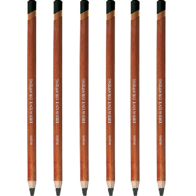 NEW Derwent Drawing Pencil Ivory Black 6 Pack
