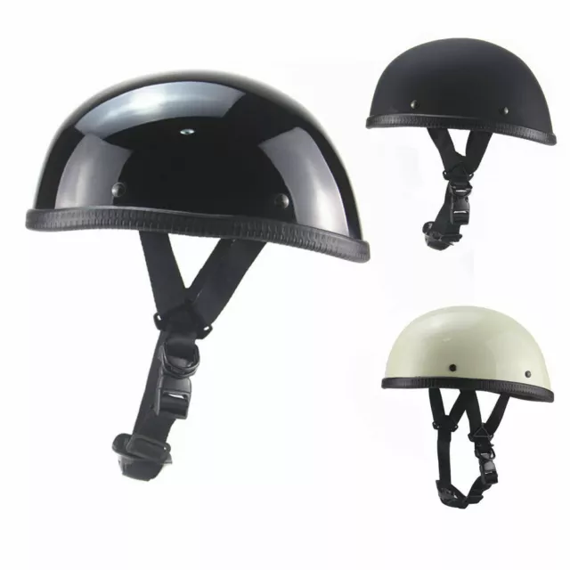 Lightest Motorcycle FLAT DOT Beanie Helmet Half Helmet Cap Skid Scooter Chopper