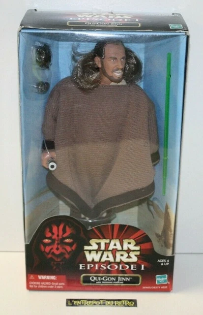 ++ figurine STAR WARS episode I 1 QUI-GON JINN with tatooine poncho HASBRO NEUF
