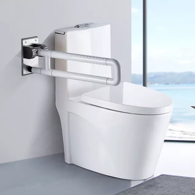 WC Toiletten Stützklappgriff Edelstahl Stützgriff Behinderte Aufstehhilfe Gerät 2
