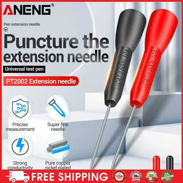 2pcs Insulation Piercing Needles 600V 10A Non-destructive Multimeter Test Probes