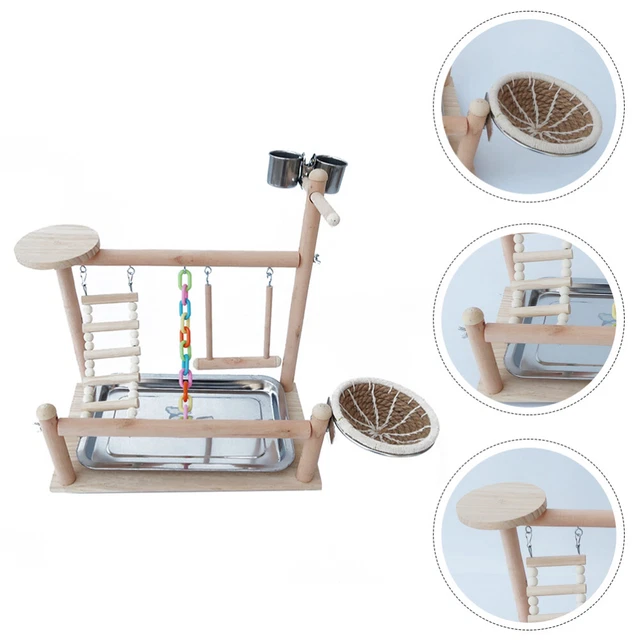 1 Set Vogel Gym Stehen Holz Barsch Gym Stehen Vogel Ausbildung Gym Spielzeug