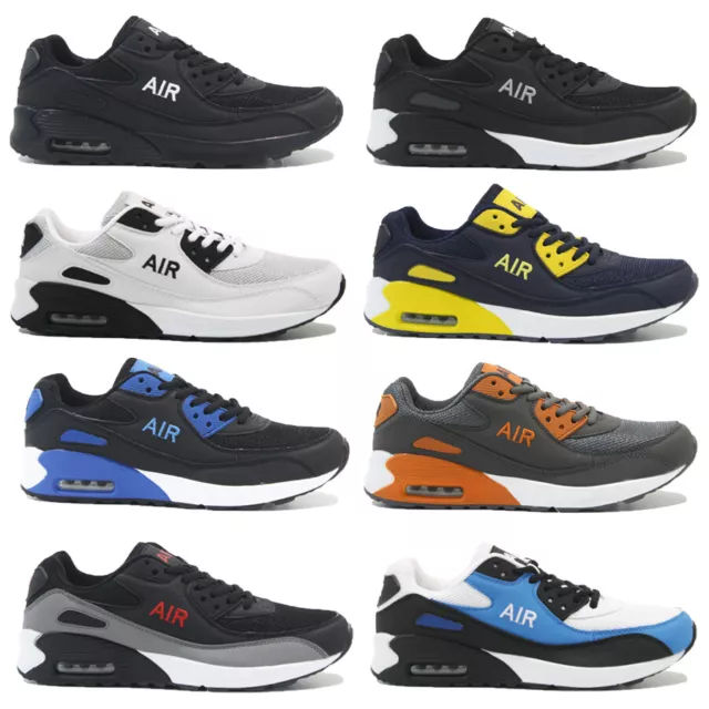 Mens Shock Absorbing Running Trainers Casual Lace Gym Walking Sports Shoes Size