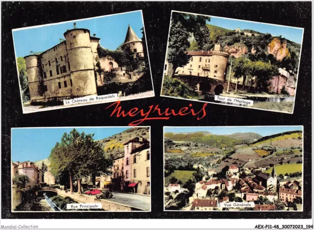 AEXP11-48-1100 - MEYRUEIS - le château de roquedols - tour de l'horloge - rue