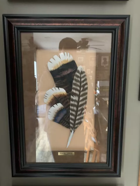 NWTF Hand Carved Painted Balsa Wood Turkey Feather Grand Slam Goulds 1480/2600