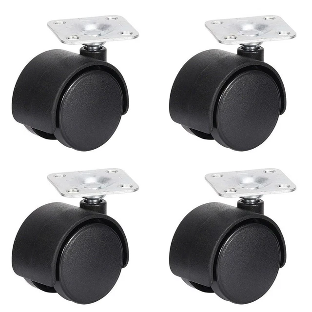 Rouleau pivotant longue durée PP pour meubles chaise table lot de 4