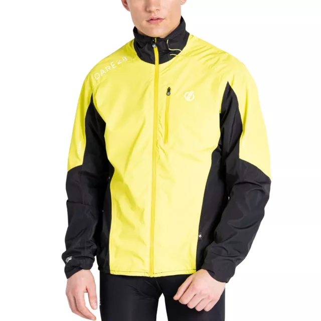 Dare 2b Mens Mediant II Waterproof Breathable Cycling Jacket Top - Neon Spring