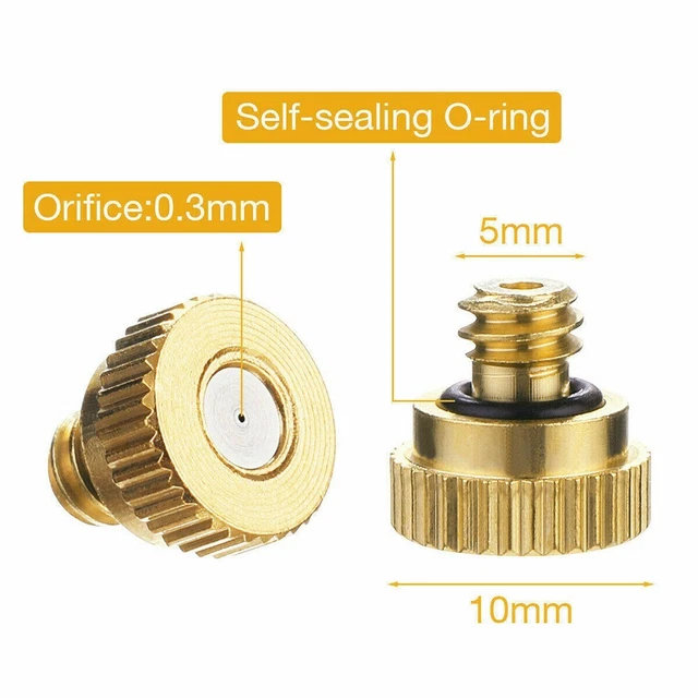 METALLIXITY Lot de 10 buses de brumisation en laiton (0,1 mm) UNC10-24