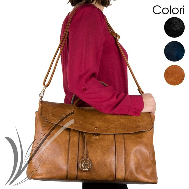 Borsa donna grande capiente tipo hobo bag con tracolla shopper da lavoro viaggio