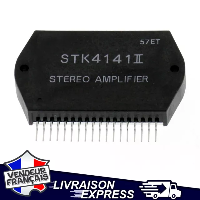 Stk4141Ii Amplificateur Audio Stereo Hybrid Ic Zip18 (1629)
