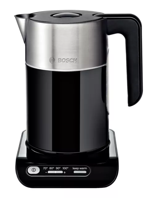 Bosch TWK8613 Styline 1,5 l Wasserkocher 2400 W (Schwarz) Schwarz