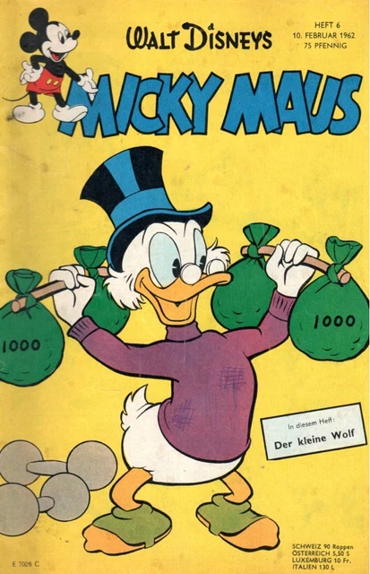 Micky Maus Heft 1962 nr 6 TOP  ZUSTAND  mit gutschein ab 5 auktionen portofrei