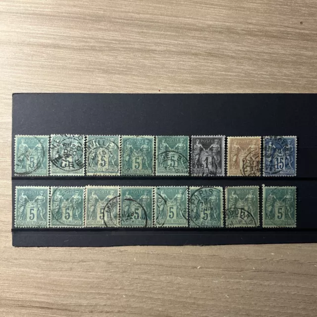 timbres france oblitérés