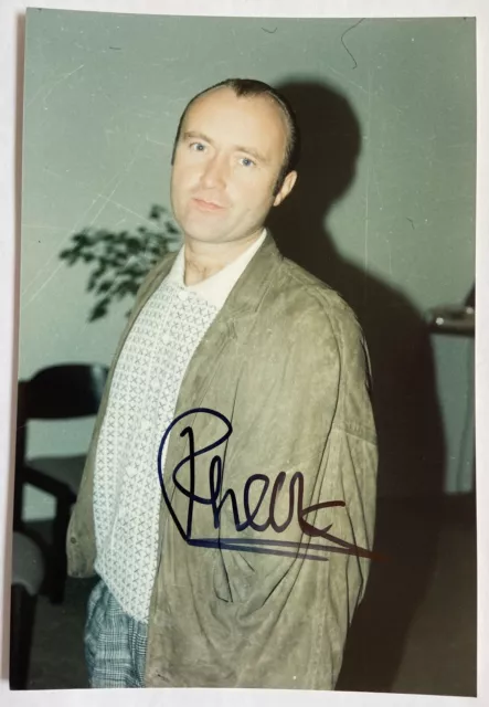 Phil Collins signiert Foto Original Unterschrift Signatur Autogramm Signed