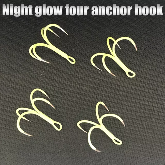 Sea Fishing Glow-In-The-Dark Quad Anchor Hooks Quad Anchor Hooks Quad Claw Hooks