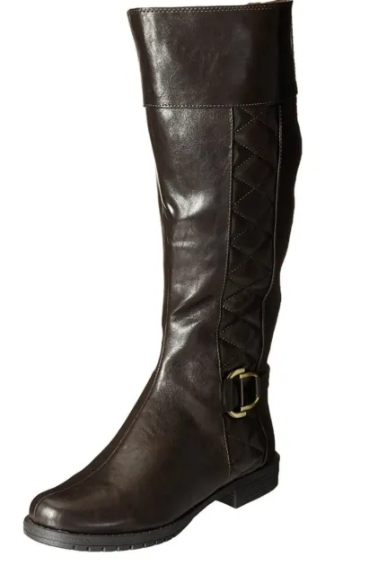 LifeStride Womens Marvelous Wide Calf Knee High Riding Boots 6.5