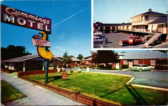 Cummings Motel and Coffee Shop Portland Oregon Vintage Postcard
