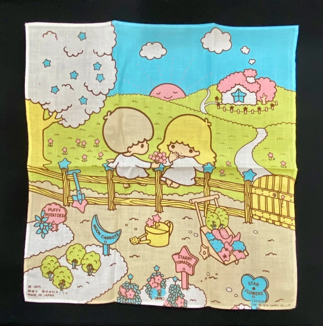 Vintage 1976 Sanrio Little Twin Stars Handkerchief Made in Japan Vintage 1976 Sanrio Little Twin Stars Handkerchief Made in Japan