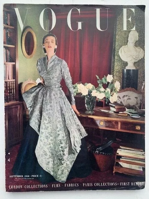 1950 Cecil Beaton VOGUE 50s vintage fashion Dior Balenciaga Paris London Couture