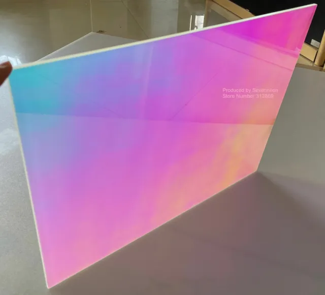 PMMA Acrylic Plexiglass Board Iridescent Rainbow Decoration Advertisement Plate