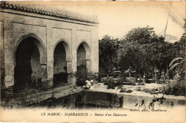 CPA AK MARRAKECH - Ruines d'un Hammam MAROC (796515)