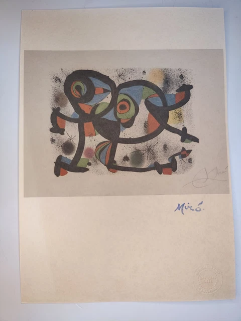 Joan Miro Print Poster Wall Art Signed Pop Art Unframed Joan Miro Print Poster Wall Art Signed Pop Art Unframed