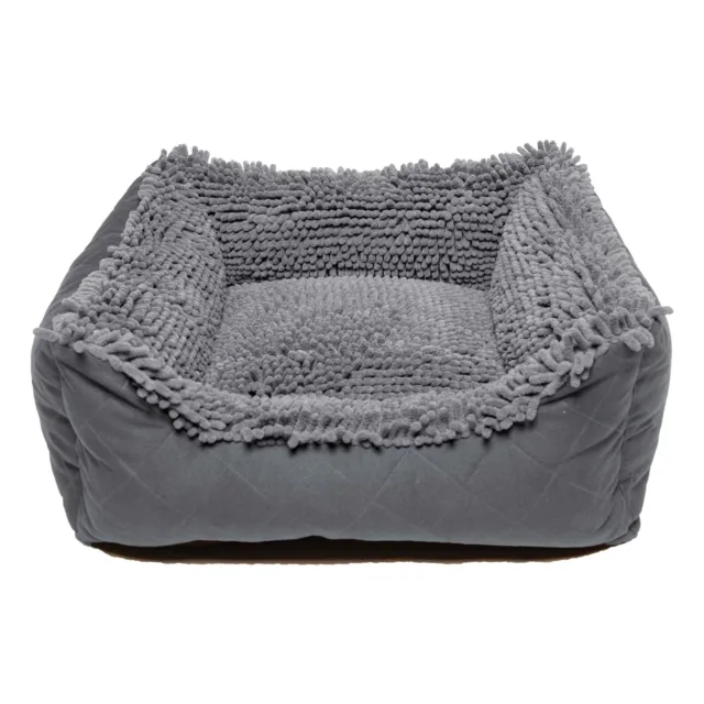 DGS Pet Products Dirty Dog Lounger Bed Medium Cool Grey 26" x 24" x 8"