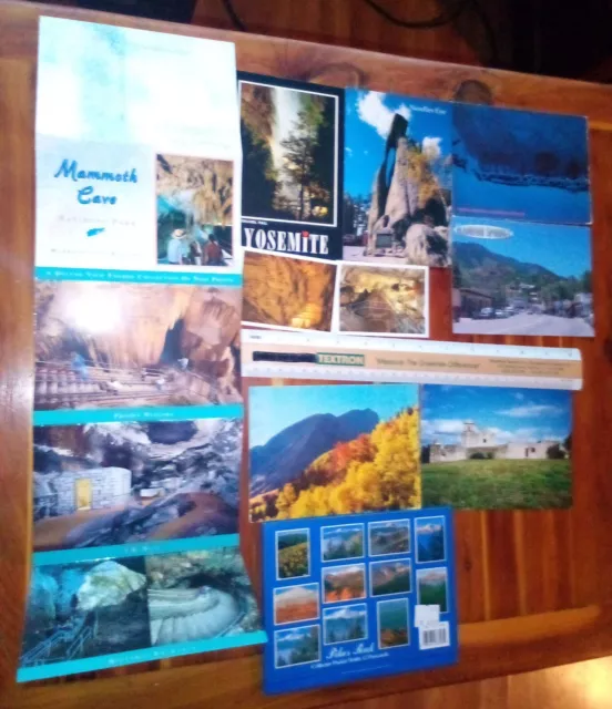 Vintage Postcards Pikes Peak Yosemite Mammoth Cave Colorado Texas