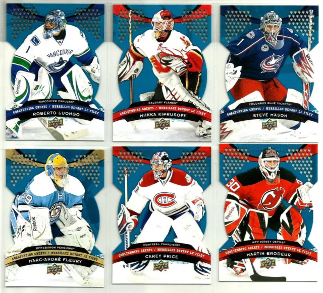 2009-10 MCDONALD'S UD GOALTENDING GREATS COMPLETE 6 Hockey CARD Insert Set