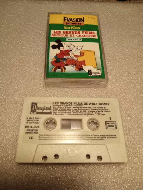 K7 Audio Disney Les Grands Films Musique Et Chansons Volume 2 Ades Cassette