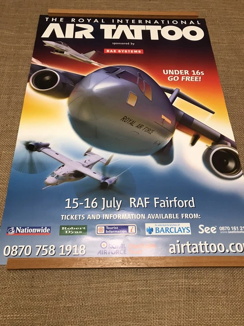 ROYAL INTERNATIONAL AIR Tattoo RAF Fairford Promo Poster £ - PicClick UK ROYAL INTERNATIONAL AIR Tattoo RAF Fairford Promo Poster £ - PicClick UK