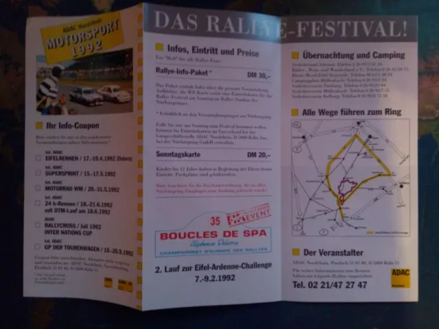 Neuwertiges Poster Int. ADAC Eifelrallye 3