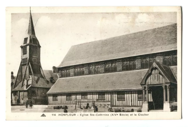 CPA-Carte postale-FRANCE - Honfleur - Eglise Sainte Catherine et son clocher