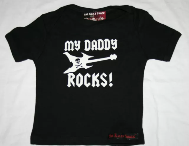 My Daddy Rocks! - Alternative Funny Rock Music Black Baby T Shirt