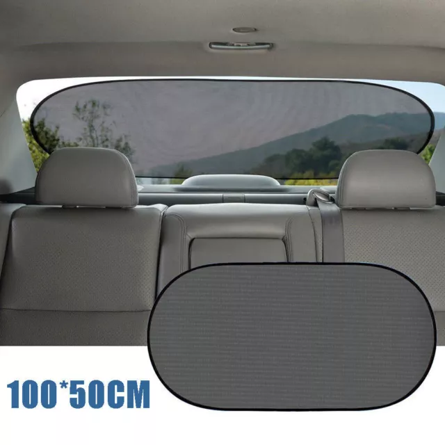 Foldable Black Mesh Cover Car Rear Window Sunshade Visor Shield Auto Accessories