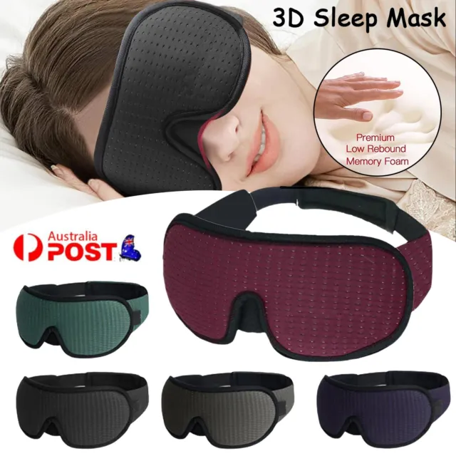 Travel Sleep Eye Mask soft 3D Memory Foam Shade Cover Padded Sleeping Blindfold