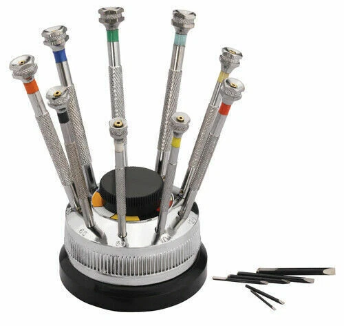 Set De 5 Tournevis D'horloger Horotec En Boîte Plastique (0.60 à 1.40mm) - Référence MSA01.020-A