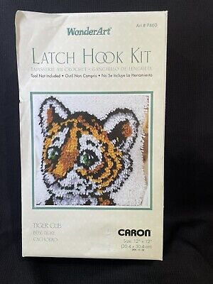 NEW & SEALED! Wonderart Caron Latch Hook Kit Bébé Tigre Animal Artisanat 