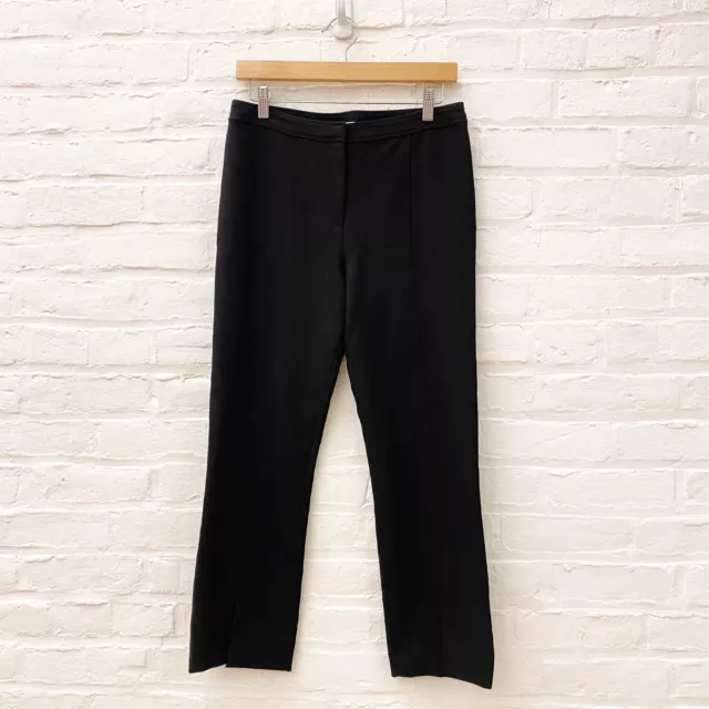 cinq a sept || Split Hem Crop Flare Pants Trousers Slit Black 6