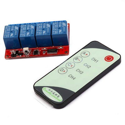 Four Channel 4CH 24V IR Infrared Remote Controll Switch Relay Module - UK stock