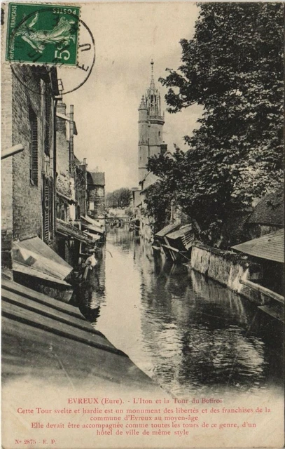 CPA ÉVREUX-L'Iton et la Tour de Beffroi (28953)