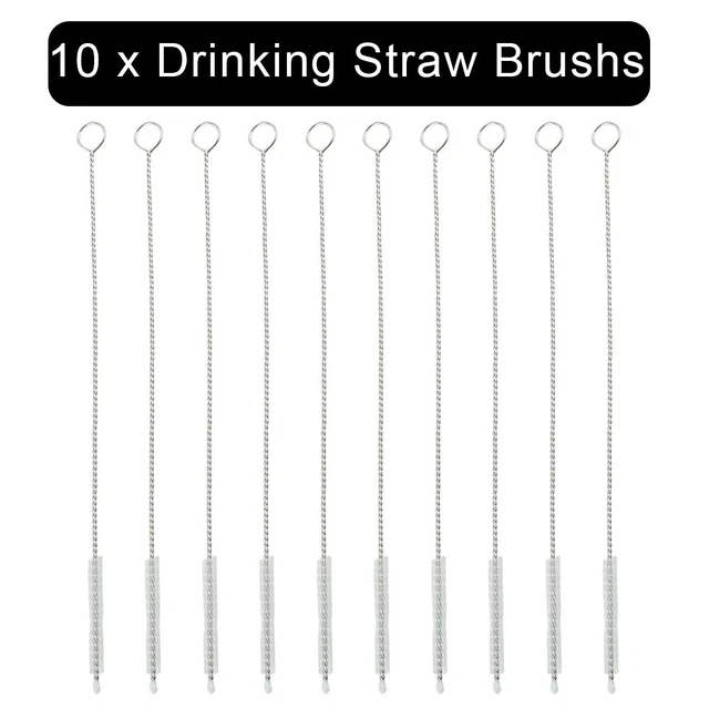 Necesarios de cocina cepillo de paja cepillo de limpieza plata 10 piezas 17 cm acero inoxidable